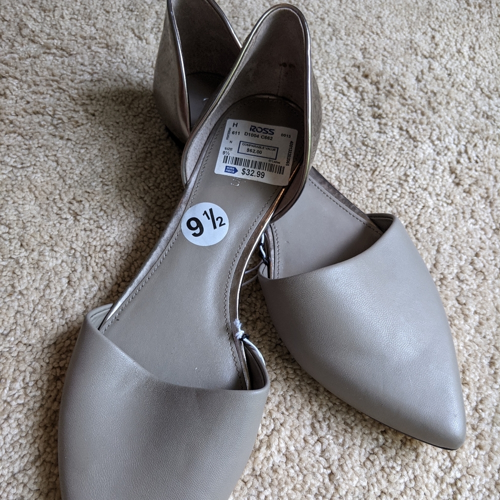 Calvin Klein Gray/Silver Flats